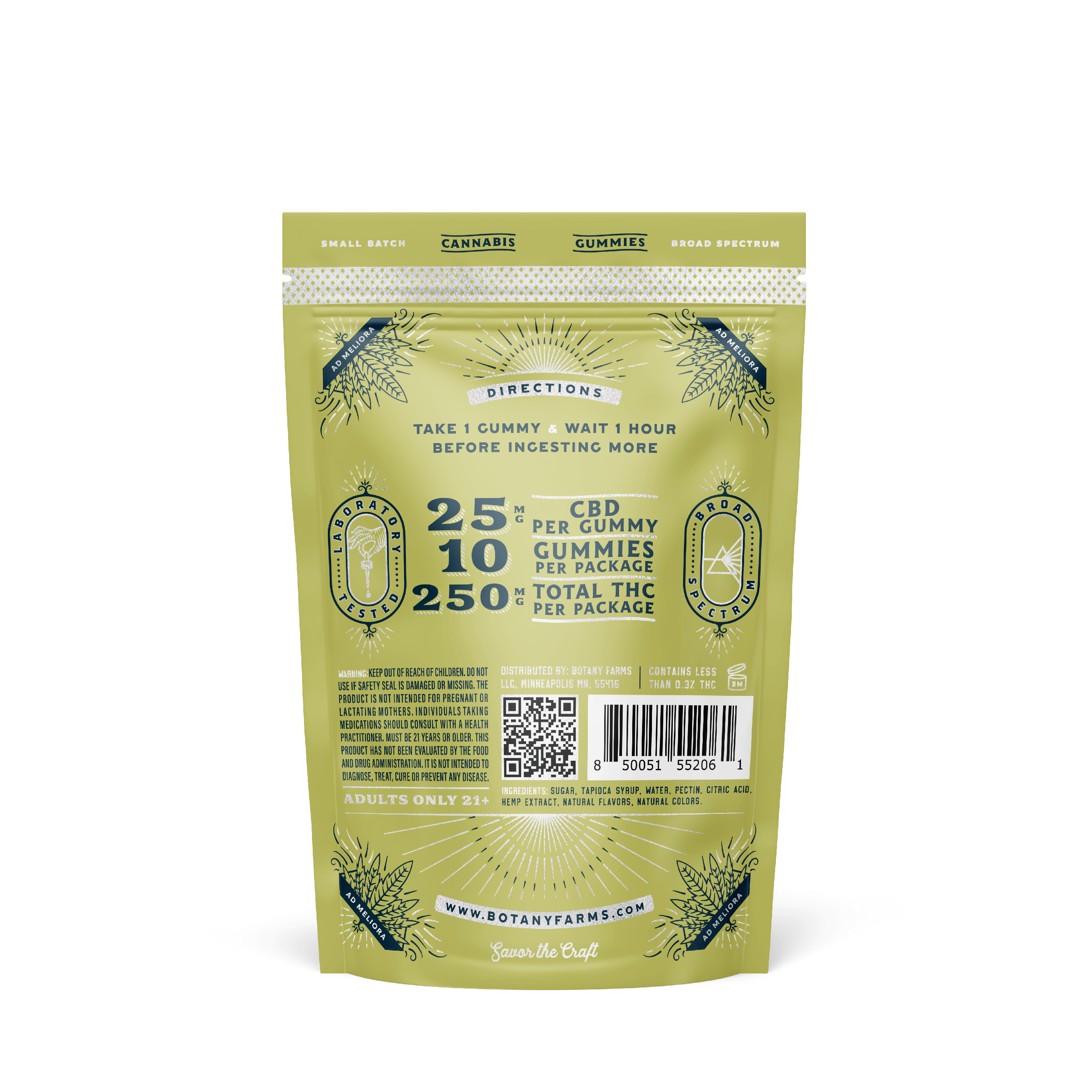 Sour Green Apple CBD Gummies: 10 Pack from Botany Farms