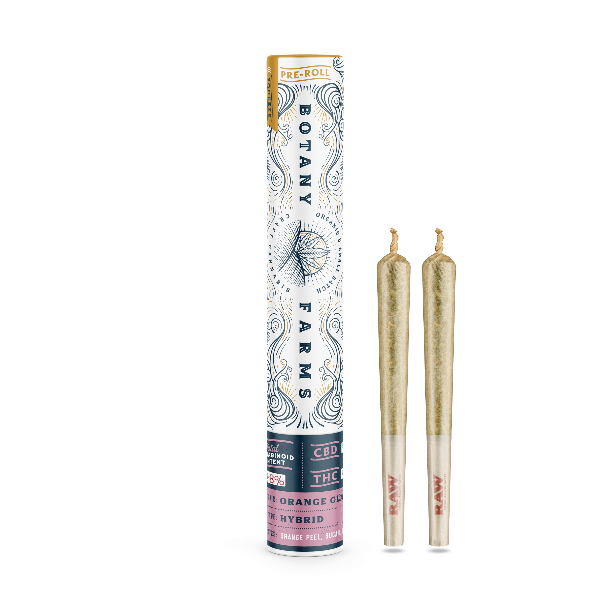 Orange Glaze CBD Pre-Roll (2 Half Grams) from Botany Farms