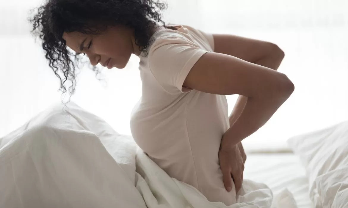 Woman suffering from fibromyalgia