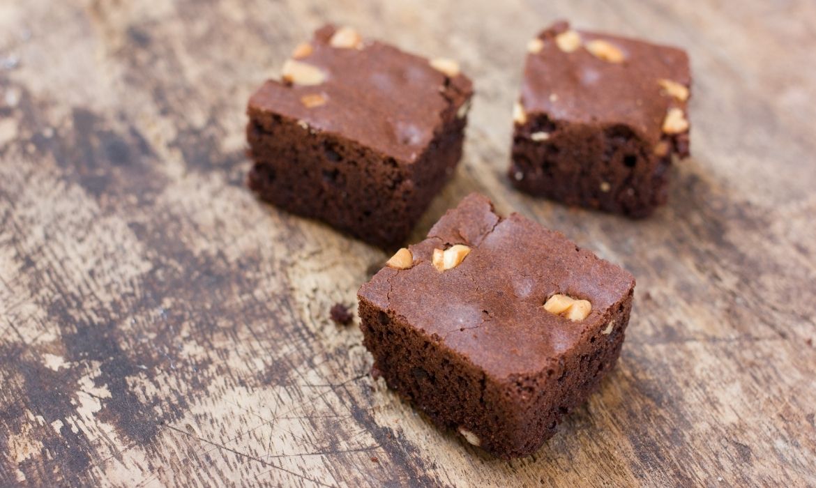 Three delicious CBD brownies