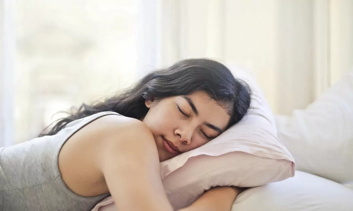 Woman sleeping after vaping CBD