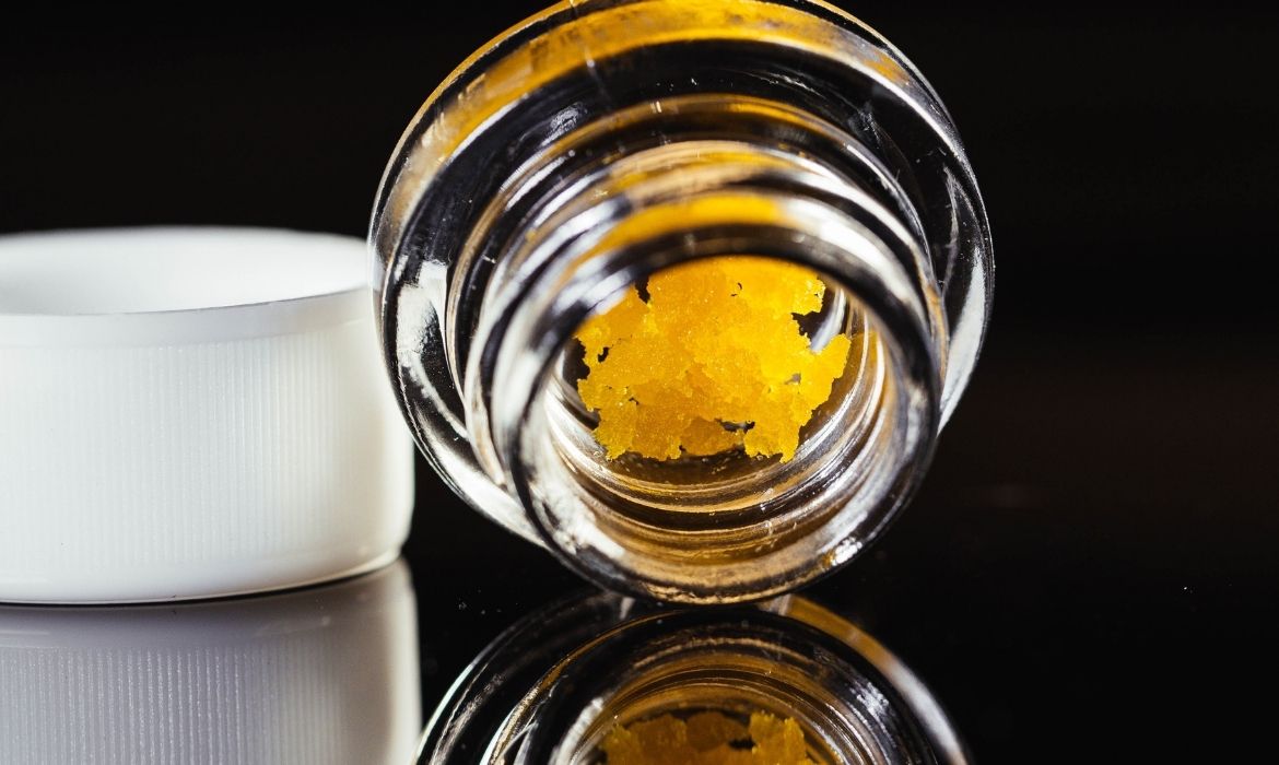 Delta 8 Live Resin in a glass container