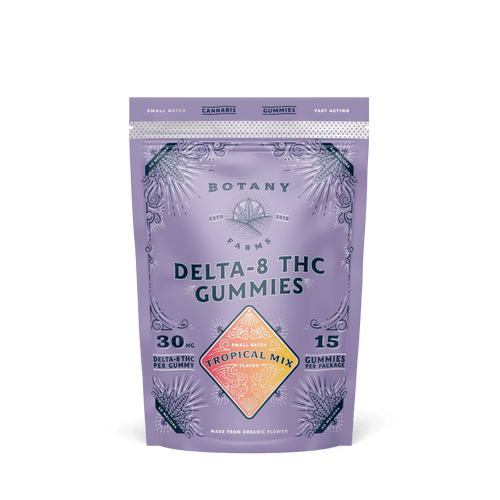 Tropical Mix Delta-8 THC Gummies: 15 Pack from Botany Farms