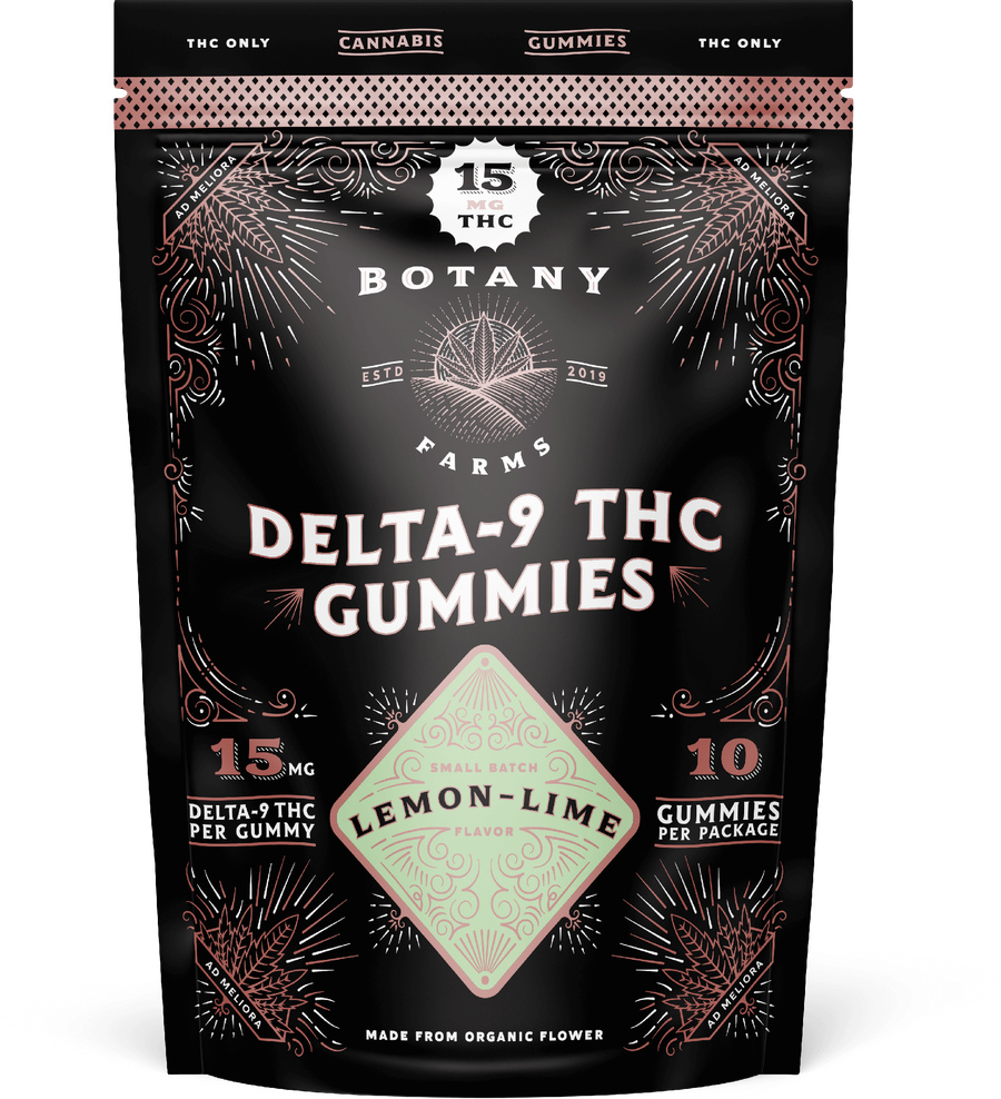 Botany Farms High Dose 15mg Delta-9 THC Gummies, Lemon-Lime
