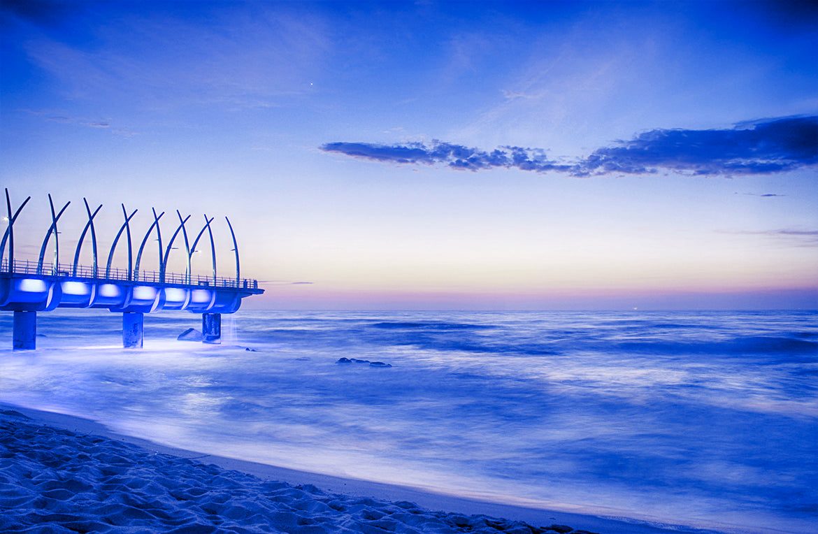 A blue beach in Durban